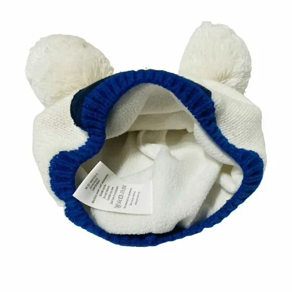 Gymboree Toddler Warm Bear Hat w/ Pom Poms Size 12-24 Months - Picture 3 of 8